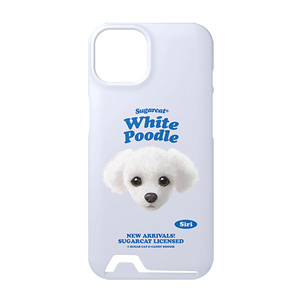 Siri the White Poodle TypeFace Under Card Hard Case