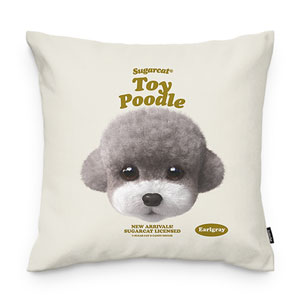 Earlgray the Poodle TypeFace Throw Pillow
