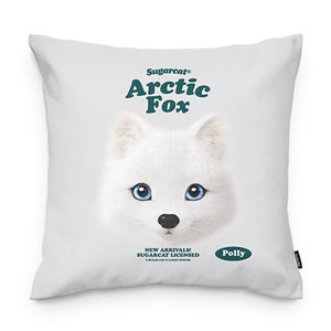 Polly the Arctic Fox TypeFace Throw Pillow