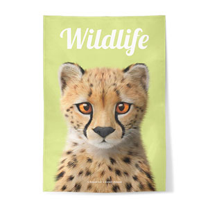 Samantha the Cheetah Magazine Fabric Poster