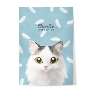 Charlie’s Bird Feather Fabric Poster