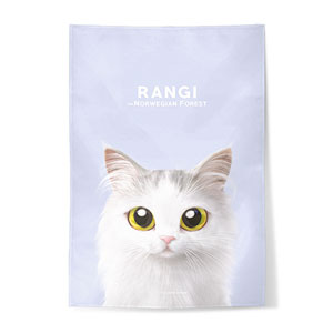 Rangi the Norwegian forest Fabric Poster