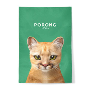 Porong the Puma Fabric Poster