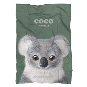 Coco the Koala Retro Fleece Blanket