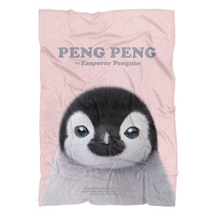 Peng Peng the Baby Penguin Retro Fleece Blanket