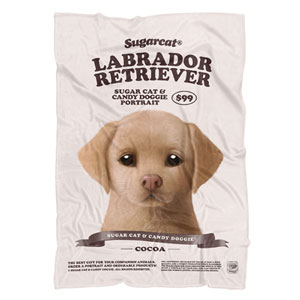 Cocoa the Labrador Retriever New Retro Fleece Blanket