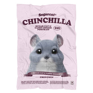 Chinchin the Chinchilla New Retro Fleece Blanket