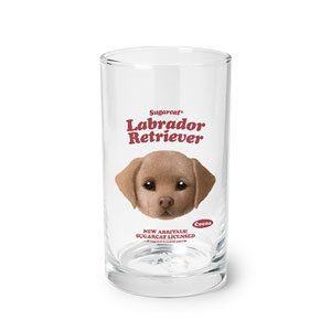 Cocoa the Labrador Retriever TypeFace Cool Glass