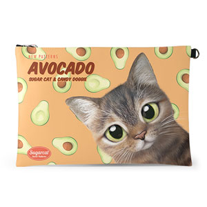 Lucy’s Avocado New Patterns Leather Clutch (Flat)