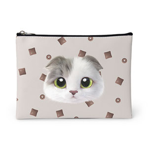 Duna’s Choco Cereal Face Leather Pouch