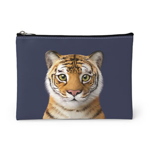 Tigris the Siberian Tiger Leather Pouch
