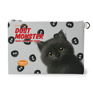 Reo the Kitten&#039;s Dust Monster New Patterns Leather Flat Pouch