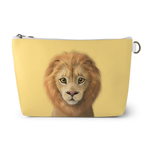 Lager the Lion Leather Triangle Pouch