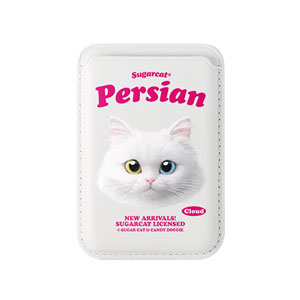 Cloud the Persian Cat TypeFace Magsafe Card Wallet