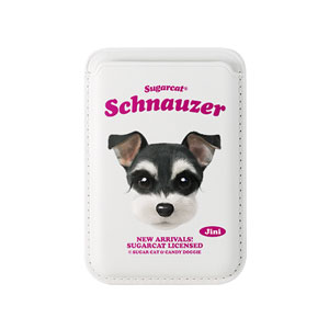 Jini the Schnauzer TypeFace Magsafe Card Wallet