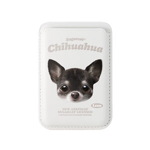 Leon the Chihuahua TypeFace Magsafe Card Wallet