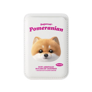 Pommy the Pomeranian TypeFace Magsafe Card Wallet