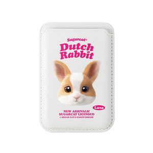 Luna the Dutch Rabbit TypeFace Magsafe Card Wallet