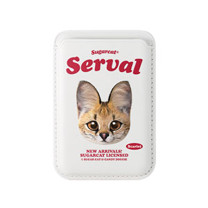 Scarlet the Serval TypeFace Magsafe Card Wallet