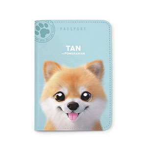 Tan the Pomeranian Passport Case