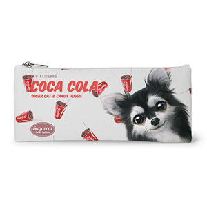 Cola’s Cocacola New Patterns Leather Flat Pencilcase