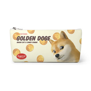 Doge’s Golden Coin New Patterns Leather Triangle Pencilcase