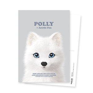 Polly the Arctic Fox Retro Postcard