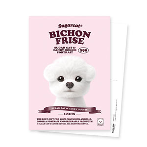 Louis the Bichon Frise New Retro Postcard