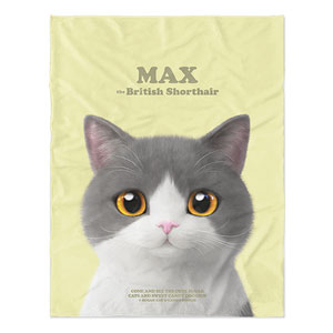Max the British Shorthair Retro Soft Blanket