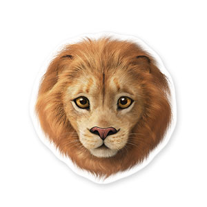 Lager the Lion Face Deco Sticker