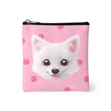 Dubu the Spitz’s Cherry Candy Face Mini Pouch