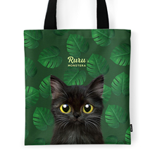 Ruru the Kitten’s Monstera Tote Bag