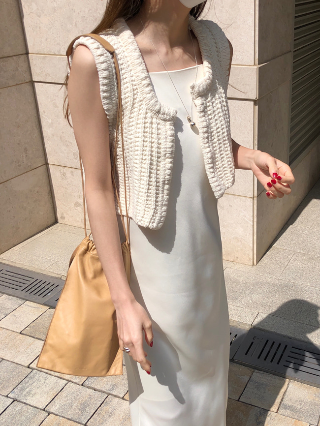 open knitted vest