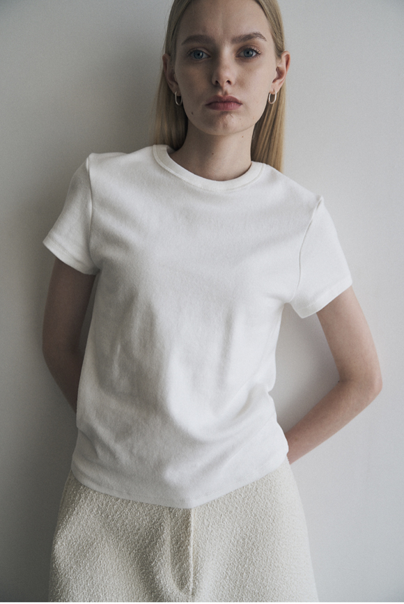 winter peached cotton T-shirt