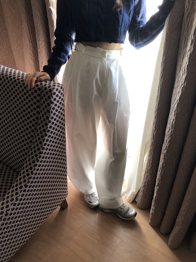 balloon fit trousers with adjustable waistband