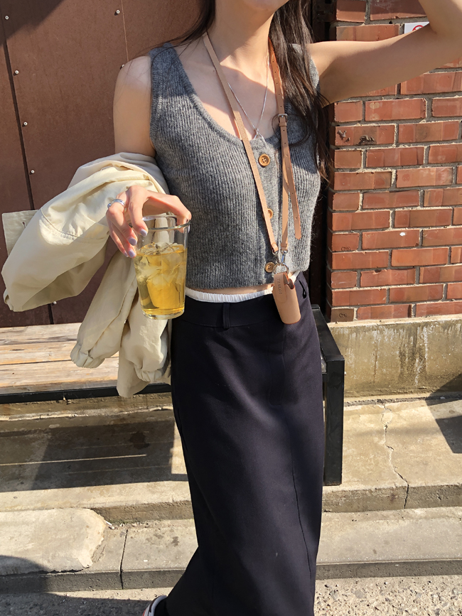 [Highly recommended] straight maxi skirt with under layer
