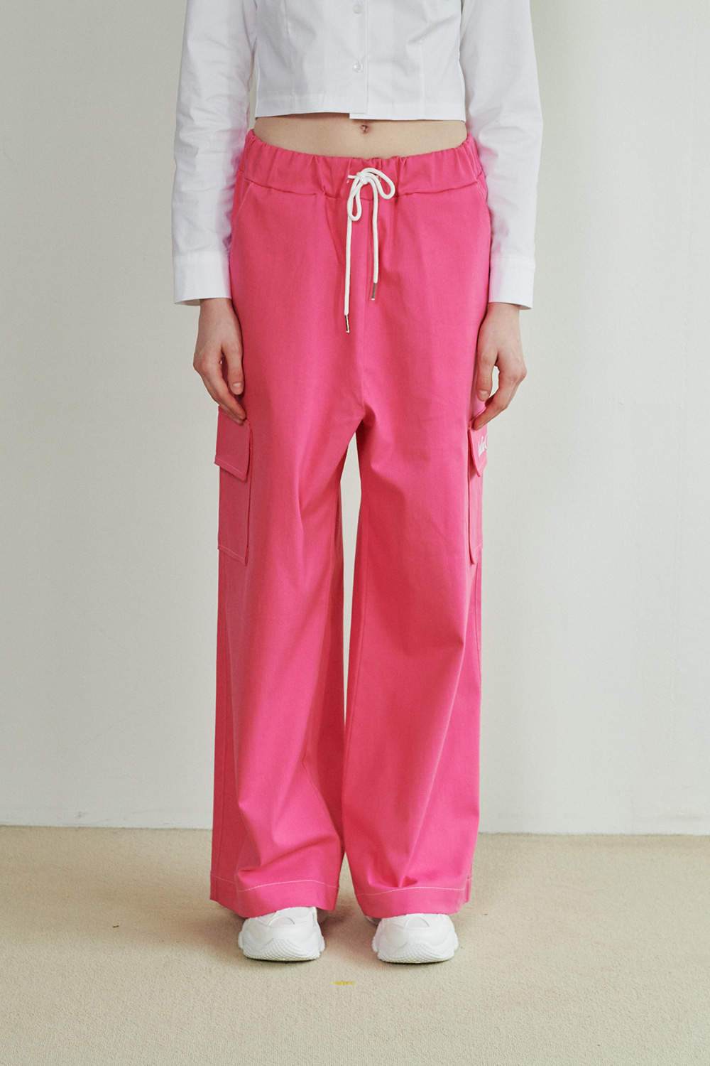 Stitch Cargo Pants - HOT PINK