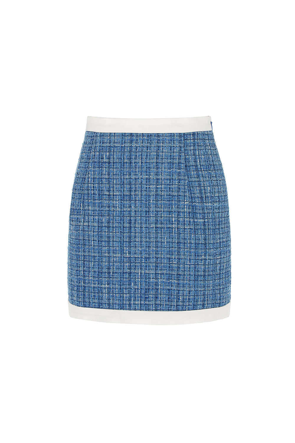 Bling Tweed Skirt - BLUE