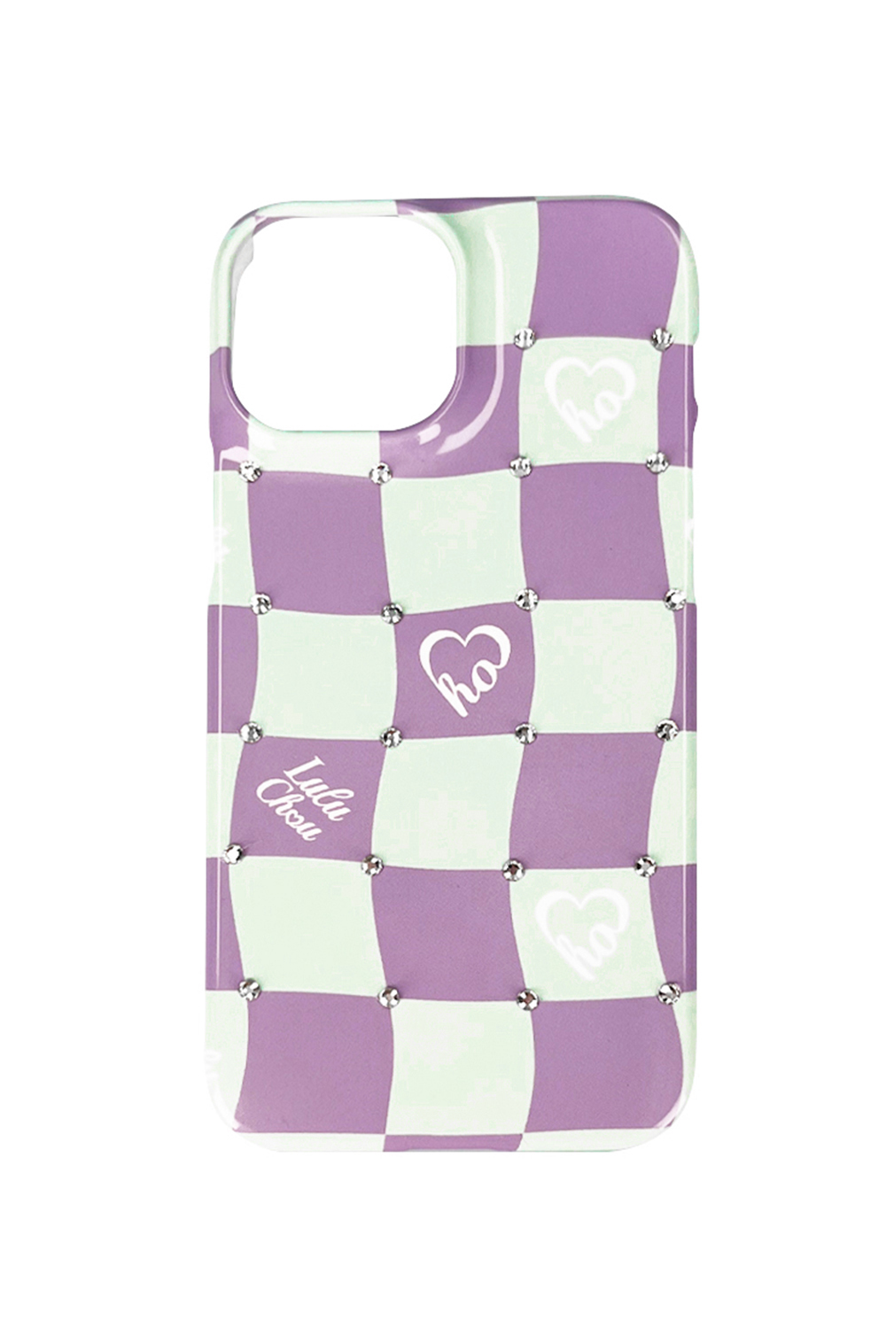 Wave Checkerboard Phone Case - LILAC MINT