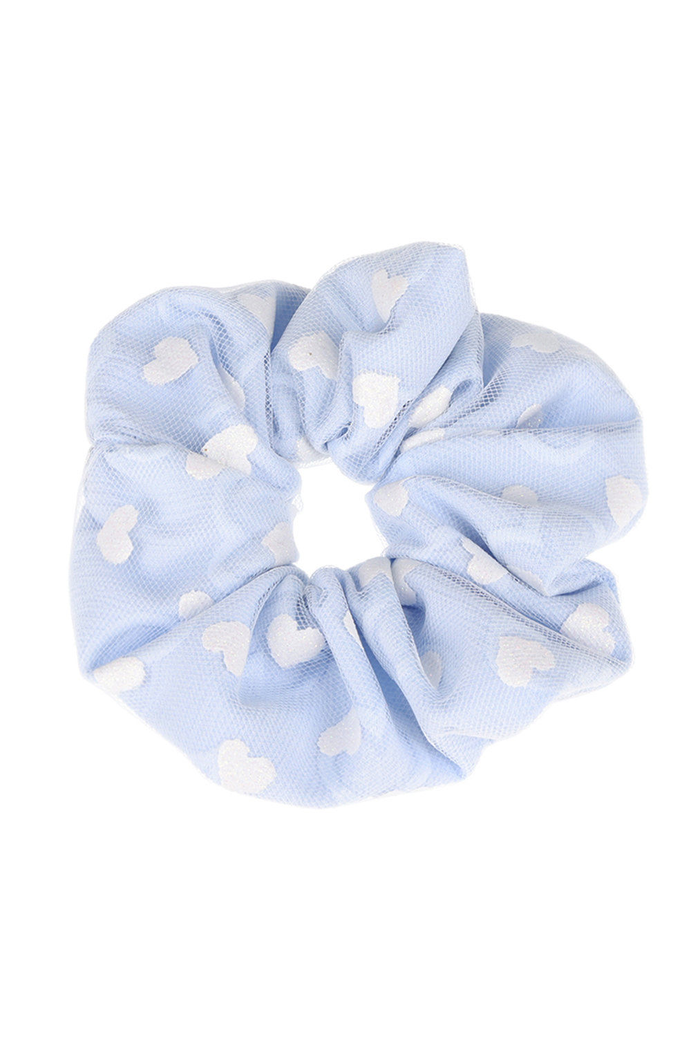 Double Heart Scrunchie - SKY BLUE