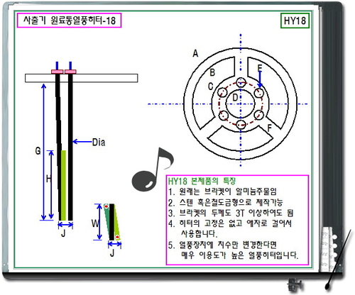 열풍 히터 HY18--3818