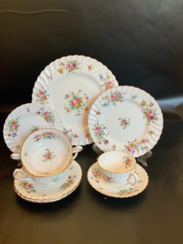 민톤 &quot;Marlow&quot; 5종 테이블 세팅  Mintons &quot;Marlow&quot; 5 Piece Place Setting circa 1960