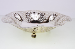 빈티지 실버 프래이드 캔디디쉬 Vintage Silver Plate Candy Dish - Unmarked