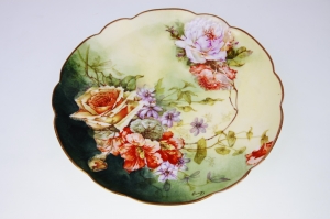 LRL 리모지 프랑스 장식 플레이트 LRL Limoges France Wall Plate circa 1920