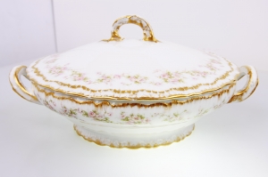 하빌랜드 더블 골드 원형 카버 베지터블 Haviland Double Gold Round Covered Vegetable circa 1903