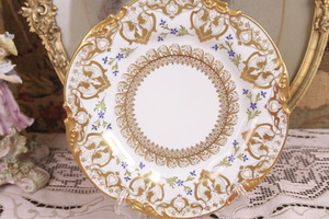 Jean Pouyat 리모지 플레이트 Jean Pouyat Limoges Heavy Gold Plate circa 1903