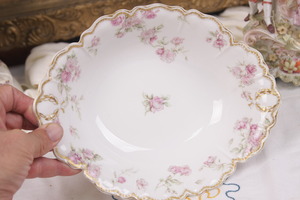 하빌랜드 리모지 더블 골드 타원형 서빙 볼 Haviland Limoges Double Gold Oval Serving Bowl circa 1894 - 1931