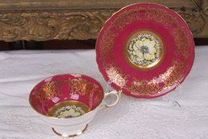 파라곤 프로럴 컵&amp;소서 Paragon Floral Cup &amp; Saucer circa 1950