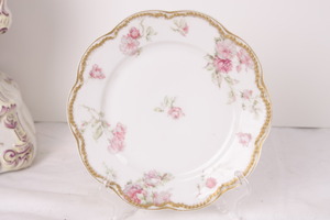 하빌랜드 리모지 더블 골드 로즈 브래드 플레이트 Haviland Limoges Double Gold Rose Bread Plate circa 1894 - 1931