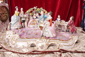 카포디몬테 &quot;Ballroom&quot;  라지 다중 피겨린  Capidamonte Large Multi Figure &quot;Ballroom&quot; Figural